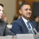iGovTT CEO, Dr. Inshan Meahjohn, sits attentively in session at the Global Digital Leaders Forum held April 17 -19, 2024, at the White House Washington D.C.