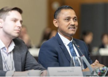 iGovTT CEO, Dr. Inshan Meahjohn, sits attentively in session at the Global Digital Leaders Forum held April 17 -19, 2024, at the White House Washington D.C.
