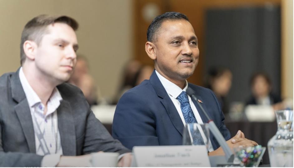 iGovTT CEO, Dr. Inshan Meahjohn, sits attentively in session at the Global Digital Leaders Forum held April 17 -19, 2024, at the White House Washington D.C.